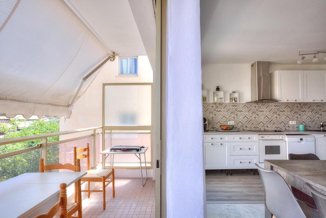 Le Sun-Beach - Spacieux 3 Pieces Avec Parking A 400 M Des Plages De Juan-Les-Pins Luaran gambar