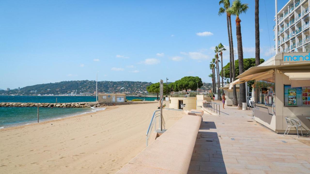 Le Sun-Beach - Spacieux 3 Pieces Avec Parking A 400 M Des Plages De Juan-Les-Pins Luaran gambar